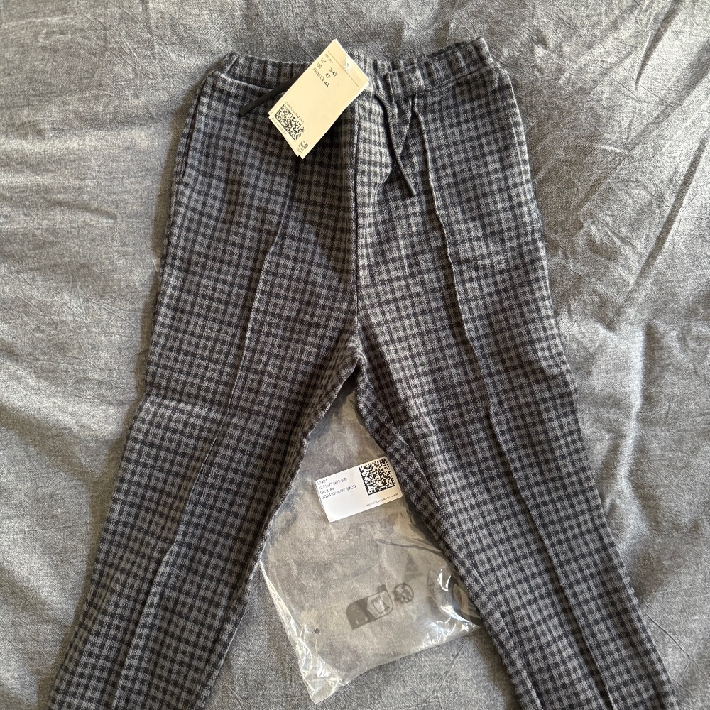 Brand New H&M Boys Stretch Checker Jogger Pant